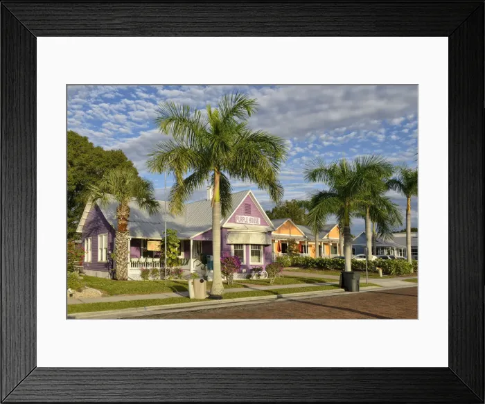 Framed Print : USA, Florida, Charlotte County, Punta Gorda, Sullivan street shops, historic district Framed Print : USA, Florida, Charlotte County, Punta Gorda, Sullivan street shops, historic district