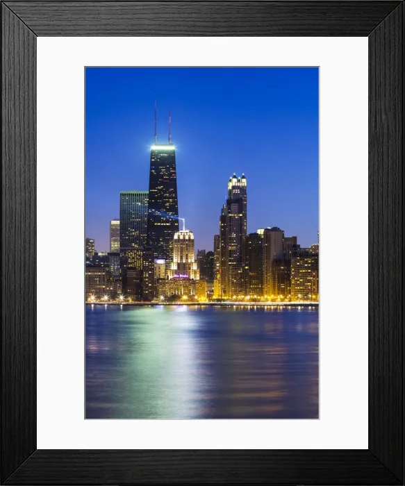 Framed Print : USA, Illinois, Chicago. The City Skyline from North Avenue Beach Framed Print : USA, Illinois, Chicago. The City Skyline from North Avenue Beach