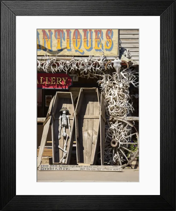 Framed Print : USA, Wyoming, Hulett, gift shop Framed Print : USA, Wyoming, Hulett, gift shop