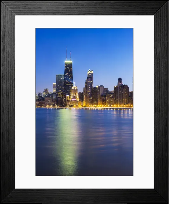 Framed Print : USA, Illinois, Chicago. The City Skyline from North Avenue Beach Framed Print : USA, Illinois, Chicago. The City Skyline from North Avenue Beach