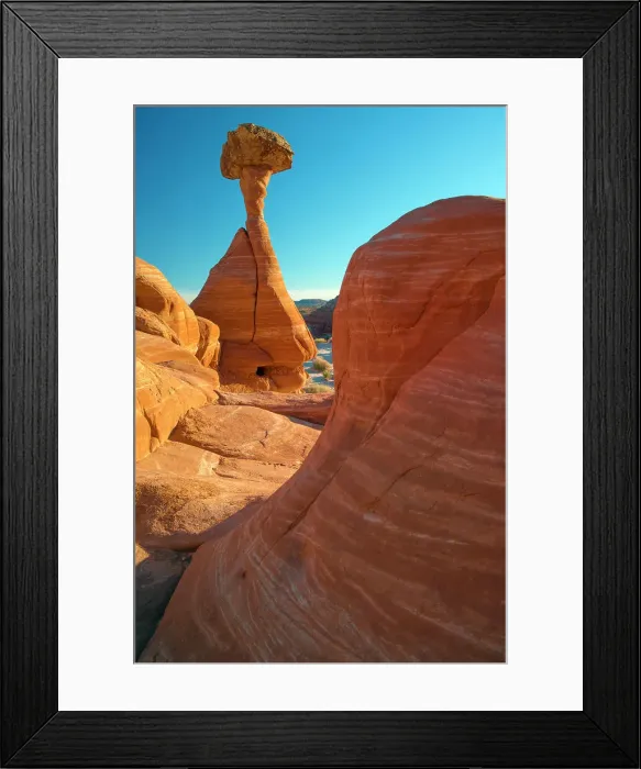 Framed Print : USA, Utah, Grand Staircase Escalante, National Monument, Toadstools, hoodos in Framed Print : USA, Utah, Grand Staircase Escalante, National Monument, Toadstools, hoodos in