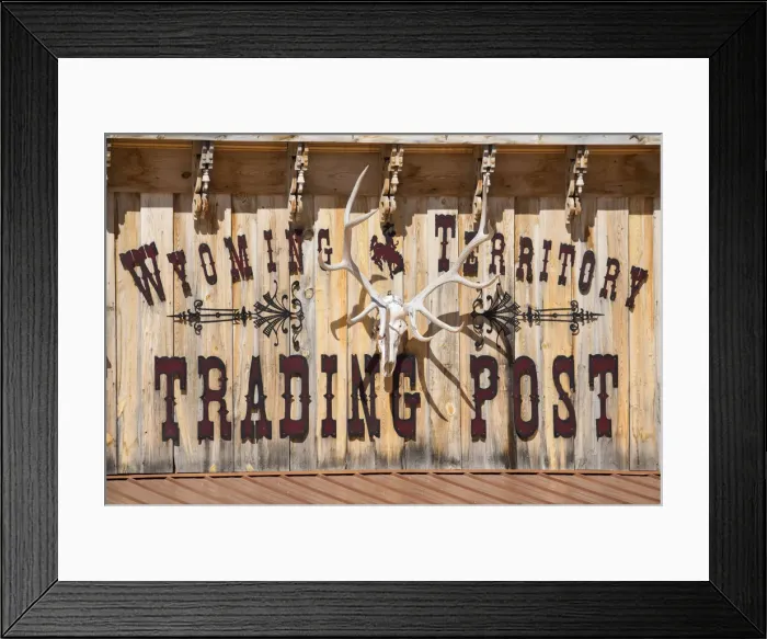 Framed Print : USA, Wyoming, Hulett, Trading Post Framed Print : USA, Wyoming, Hulett, Trading Post