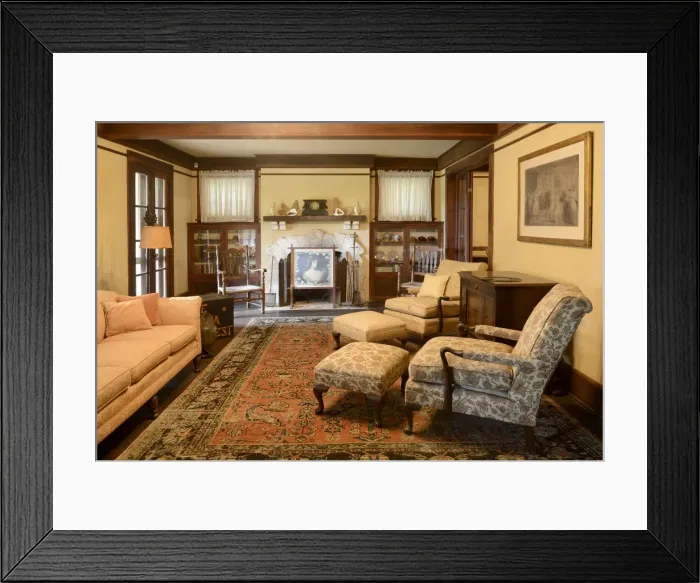 Framed Print : USA, Florida, Dade County, Miami, Barnacle Historic State Park, Barnacle House; Living Framed Print : USA, Florida, Dade County, Miami, Barnacle Historic State Park, Barnacle House; Living
