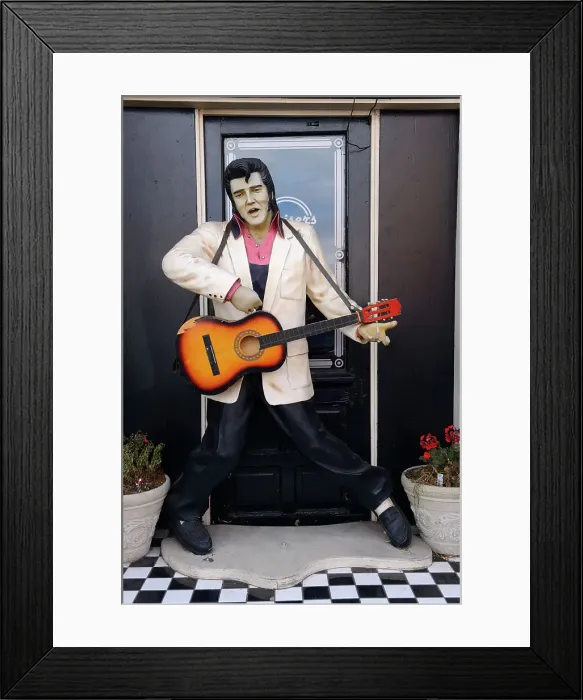 Framed Print : USA, Nevada, Las Vegas, Elvis statue on the Strip Framed Print : USA, Nevada, Las Vegas, Elvis statue on the Strip