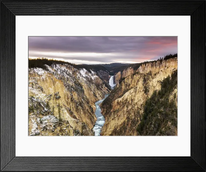 Framed Print : Lower Yellowstone falls, Yellowstone National Park, Wyoming, USA