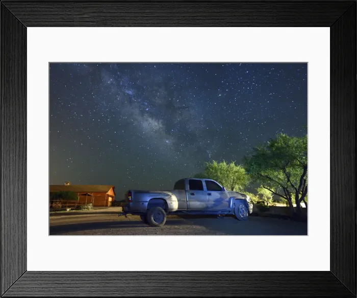 Framed Print : Truck at night at Apache Spirit Ranch, near Tombstone, Arizona, USA Framed Print : Truck at night at Apache Spirit Ranch, near Tombstone, Arizona, USA