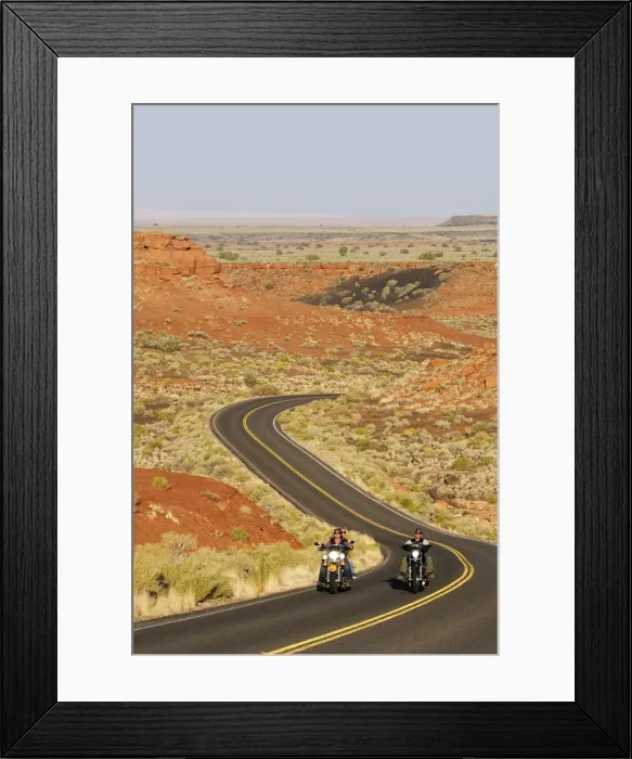 Framed Print : People riding bikes near Flagstaff, Arizona, USA MR Framed Print : People riding bikes near Flagstaff, Arizona, USA MR