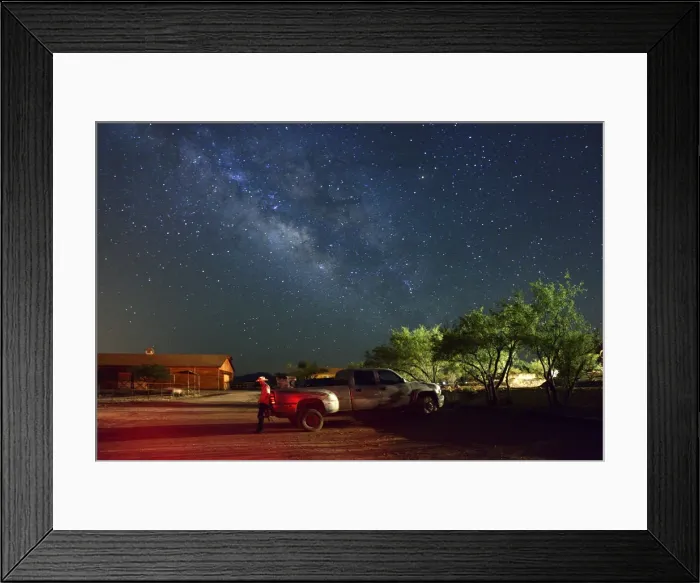 Framed Print : Cowboy and Truck at Apache Spirit Ranch, Tombstone, Arizona, USA MR Framed Print : Cowboy and Truck at Apache Spirit Ranch, Tombstone, Arizona, USA MR