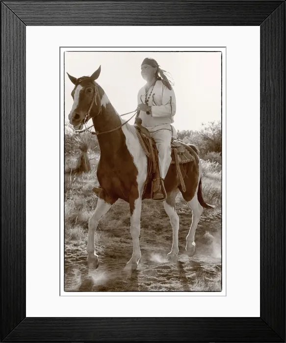Framed Print : Apache Indian, Apache Spirit Ranch, Tombstone, Arizona, USA MR