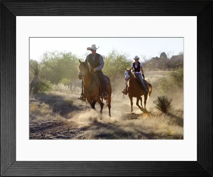Framed Print : Cowboy and Cowgirl, Apache Spirit Ranch, Tombstone, Arizona, USA MR Framed Print : Cowboy and Cowgirl, Apache Spirit Ranch, Tombstone, Arizona, USA MR