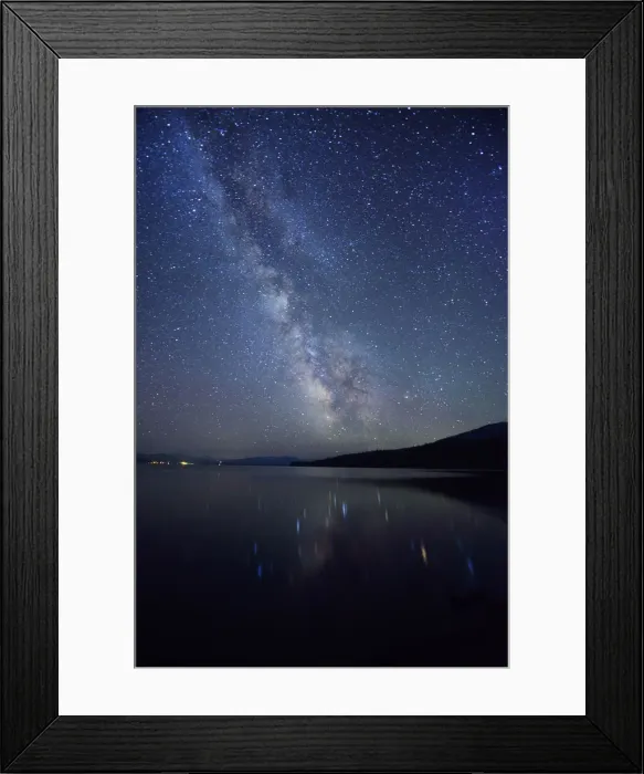 Framed Print : Night Sky at Diamond Lake, Chemult, Oregon, USA