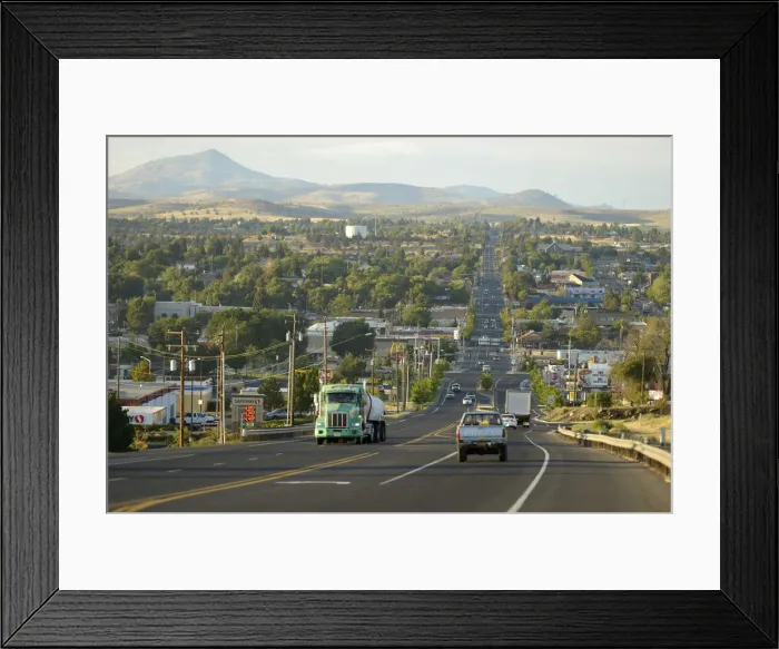 Framed Print : Town of Madras, Highway 96, Jefferson County, Oregon, USA Framed Print : Town of Madras, Highway 96, Jefferson County, Oregon, USA