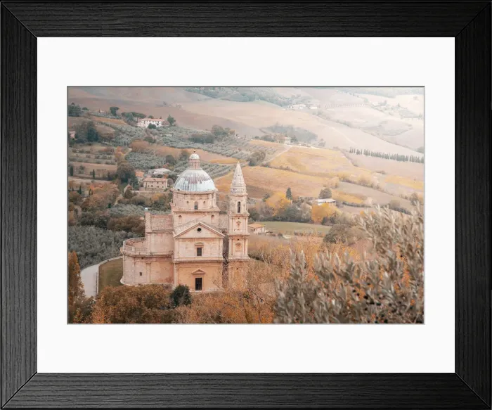 Framed Print : Montepulciano, San Biagio church in autumn. Chianti Region, Tuscany, Italy Framed Print : Montepulciano, San Biagio church in autumn. Chianti Region, Tuscany, Italy