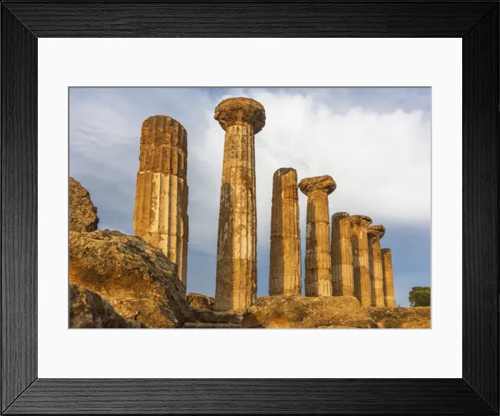 Framed Print : Europe, Italy, Sicily. Agrigento, the remains of the temple of Heracles Framed Print : Europe, Italy, Sicily. Agrigento, the remains of the temple of Heracles