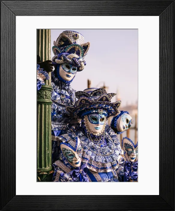 Framed Print : Venice, Veneto, Italy; A masked character in the city during Carnival Framed Print : Venice, Veneto, Italy; A masked character in the city during Carnival