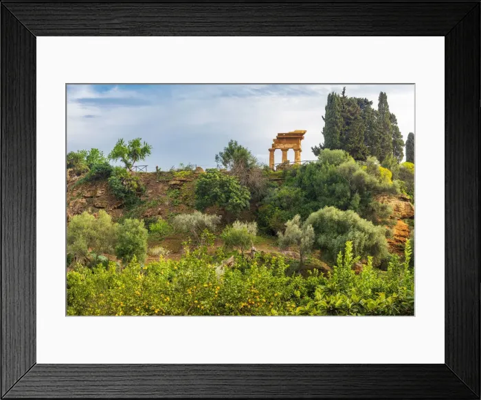 Framed Print : Europe, Italy, Sicily. Agrigento, the re-assembled remains of the temple of the Dioscuri