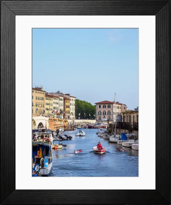 Framed Print : Canal in Venezia Nuova, Livorno, Tuscany, Italy Framed Print : Canal in Venezia Nuova, Livorno, Tuscany, Italy