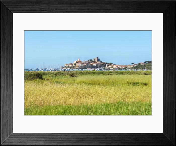 Framed Print : View at Talamone with castle, Orbetello, Grosseto, Maremma, Tuscany, Italy Framed Print : View at Talamone with castle, Orbetello, Grosseto, Maremma, Tuscany, Italy