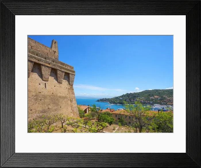 Framed Print : Spanish fortress at Porto Santo Stefano, Maremma, Grosseto, Monte Argentario, Tuscany Framed Print : Spanish fortress at Porto Santo Stefano, Maremma, Grosseto, Monte Argentario, Tuscany