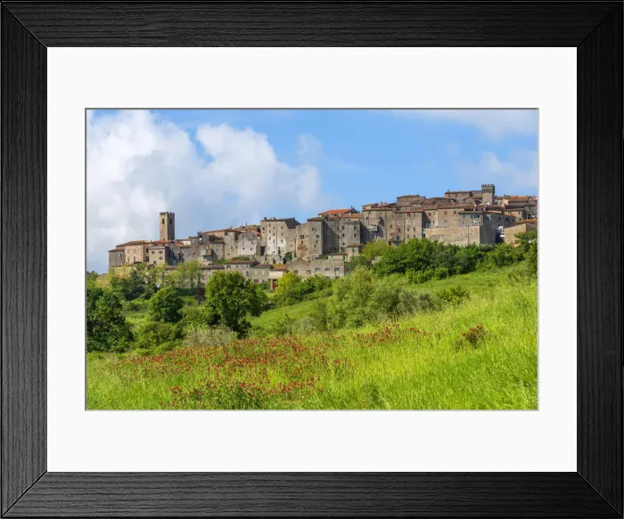 Framed Print : View at Roccastrada, Grosseto, Maremma, Tuscany, Italy