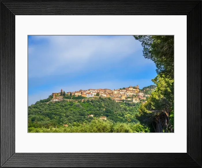 Framed Print : View at Scarlino, Grosseto, Maremma, Tuscany, Italy Framed Print : View at Scarlino, Grosseto, Maremma, Tuscany, Italy