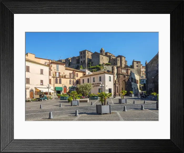 Framed Print : Place at Bolsena with castle, Viterbo, Lazio, Italy Framed Print : Place at Bolsena with castle, Viterbo, Lazio, Italy