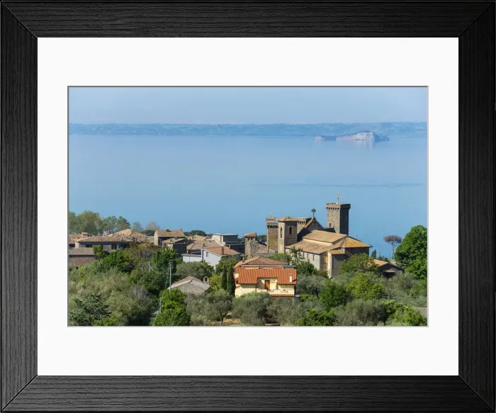 Framed Print : View at Bolsena castle and Lago di Bolsena, Viterbo, Lazio, Italy Framed Print : View at Bolsena castle and Lago di Bolsena, Viterbo, Lazio, Italy