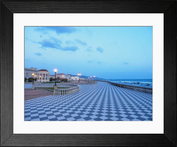 Framed Print : Terrazza Mascagni at dusk, Livorno, Tuscany, Italy Framed Print : Terrazza Mascagni at dusk, Livorno, Tuscany, Italy