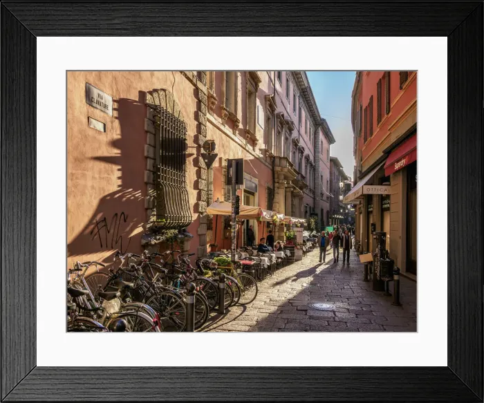 Framed Print : Via Clavature, Bologna, Emilia-Romagna, Italy Framed Print : Via Clavature, Bologna, Emilia-Romagna, Italy