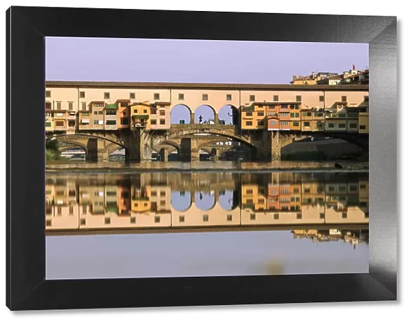 Florence, Tuscany, Italy. The Ponte Vecchio on the Arno River