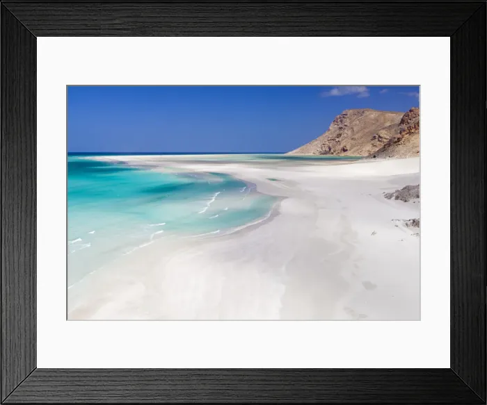 Framed Print : Yemen, Socotra, Sha ab, Qalansiah. The stunning beach at Qalansiah