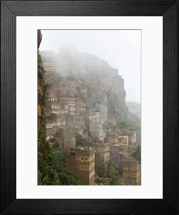 Framed Print : Yemen, Sana a Province, Haraz Mountains, Al Hajjarah. The old Jewish Village Framed Print : Yemen, Sana a Province, Haraz Mountains, Al Hajjarah. The old Jewish Village