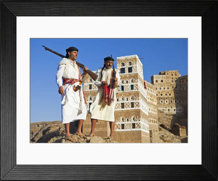 Framed Print : Yemen, Sana a Province, Haraz Mountains, Jebel Shugruf
