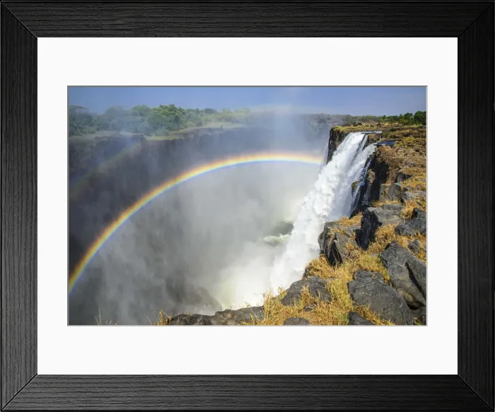 Framed Print : Africa, Zambia. The Victoria Falls during dry season Framed Print : Africa, Zambia. The Victoria Falls during dry season