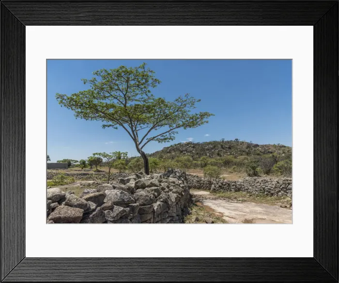 Framed Print : Africa, Zimbabwe, Maswingo. Great Zimbabwe the valley complex