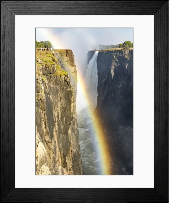 Framed Print : Victoria Falls, Zimbabwe, Africa. Rainbow and water steam Framed Print : Victoria Falls, Zimbabwe, Africa. Rainbow and water steam