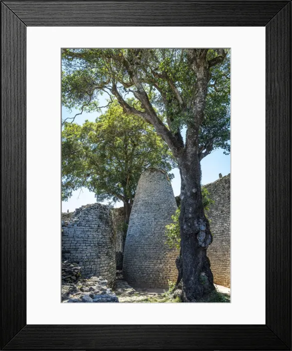 Framed Print : Africa, Zimbabwe, Maswingo. Great Zimbabwe, the great enclosure with the conical tower Framed Print : Africa, Zimbabwe, Maswingo. Great Zimbabwe, the great enclosure with the conical tower