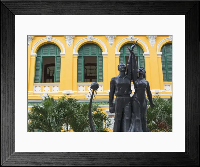 Framed Print : Statue outside Central Post Office, Ho Chi Minh City, Vietnam Framed Print : Statue outside Central Post Office, Ho Chi Minh City, Vietnam