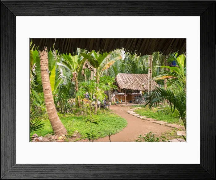 Framed Print : Mekong Delta, Southern Vietnam. Cottage in the forest