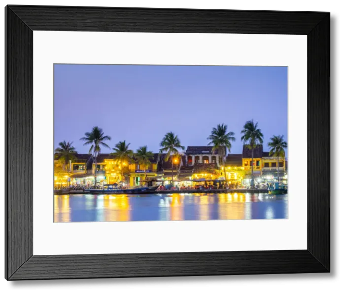 Framed Print : Hoi An Ancient Town on the Thu Bon River at night, Quang Nam Province, Vietnam