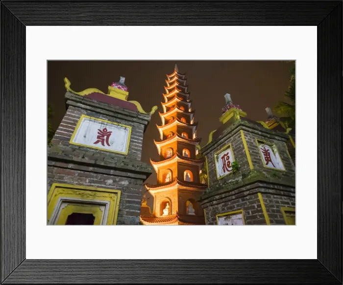 Framed Print : Tran Quoc Pagoda (Chua Tran Quoc) at night, Tay Ho District, Hanoi, Vietnam Framed Print : Tran Quoc Pagoda (Chua Tran Quoc) at night, Tay Ho District, Hanoi, Vietnam