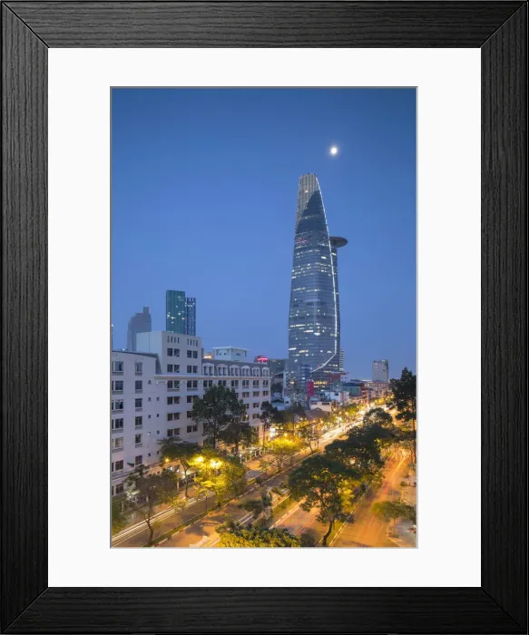 Framed Print : Bitexco Financial Tower at dusk, Ho Chi Minh City, Vietnam Framed Print : Bitexco Financial Tower at dusk, Ho Chi Minh City, Vietnam