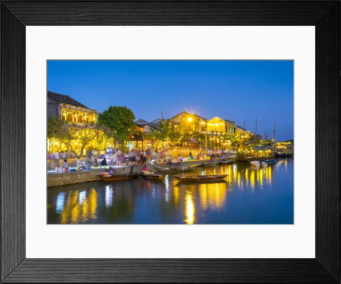 Framed Print : Hoi An Ancient Town on the Thu Bon River at night, Quang Nam Province, Vietnam Framed Print : Hoi An Ancient Town on the Thu Bon River at night, Quang Nam Province, Vietnam