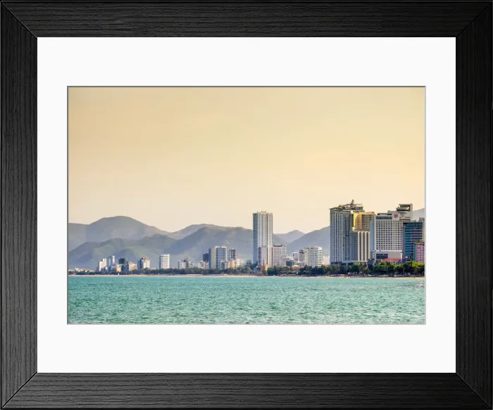 Framed Print : View of Nha Trang skyline and coast, Khanh Hoa Province, Vietnam Framed Print : View of Nha Trang skyline and coast, Khanh Hoa Province, Vietnam