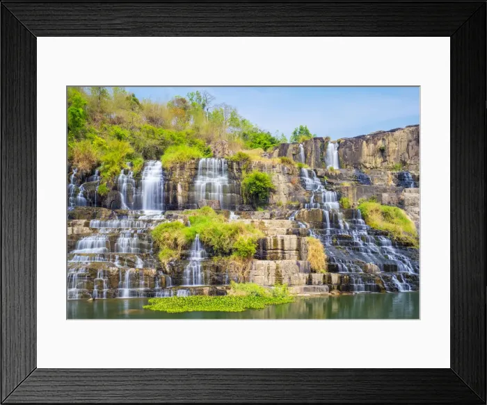 Framed Print : Pongour Falls (Thac Pongour), Duc Trong District, Lam Dong Province, Vietnam