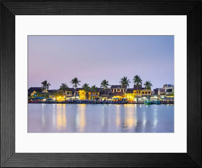 Framed Print : Hoi An Ancient Town on the Thu Bon River at night, Quang Nam Province, Vietnam Framed Print : Hoi An Ancient Town on the Thu Bon River at night, Quang Nam Province, Vietnam