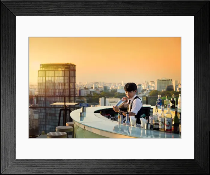 Framed Print : Vietnam, Ho Chi Minh City (Saigon), view from the AIR Sky bar in central Saigon Framed Print : Vietnam, Ho Chi Minh City (Saigon), view from the AIR Sky bar in central Saigon