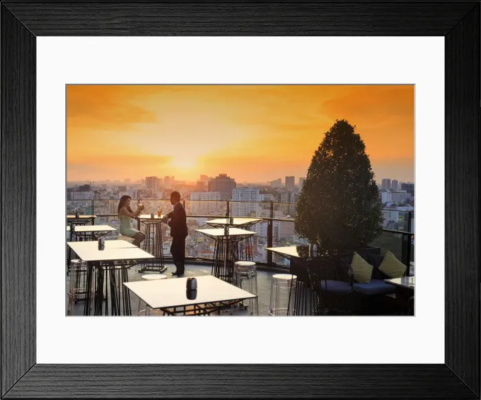Framed Print : Vietnam, Ho Chi Minh City (Saigon), view from the AIR Sky bar in central Saigon Framed Print : Vietnam, Ho Chi Minh City (Saigon), view from the AIR Sky bar in central Saigon