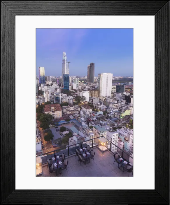 Framed Print : Vietnam, Ho Chi Minh City (Saigon), view from the AIR Sky bar in central Saigon