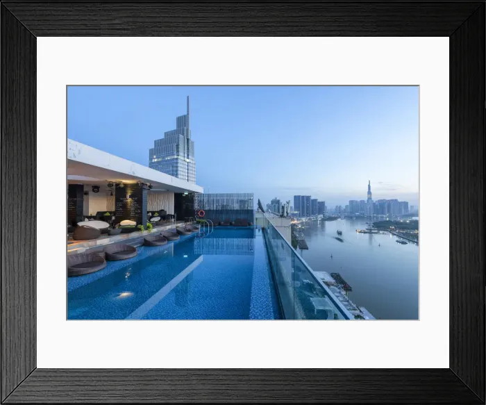 Framed Print : Asia, Vietnam, Ho Chi Minh City, Hotel pool (DM) Framed Print : Asia, Vietnam, Ho Chi Minh City, Hotel pool (DM)